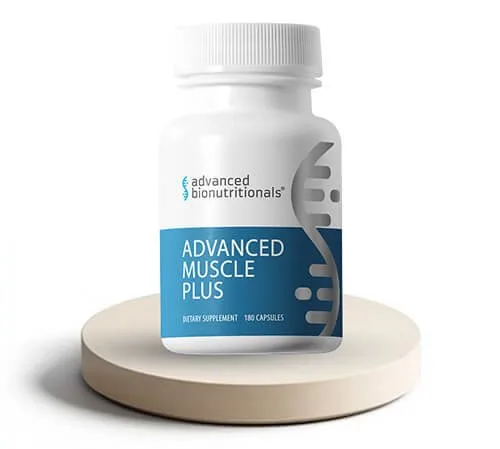 Advanced Muscle Plus supplement bottle