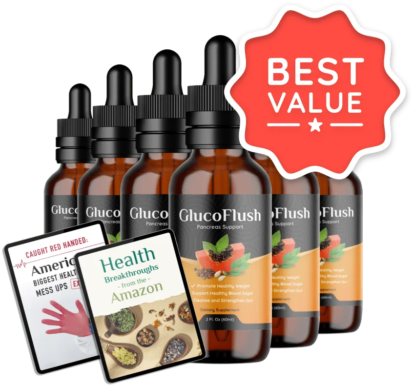 GlucoFlush supplement bottle