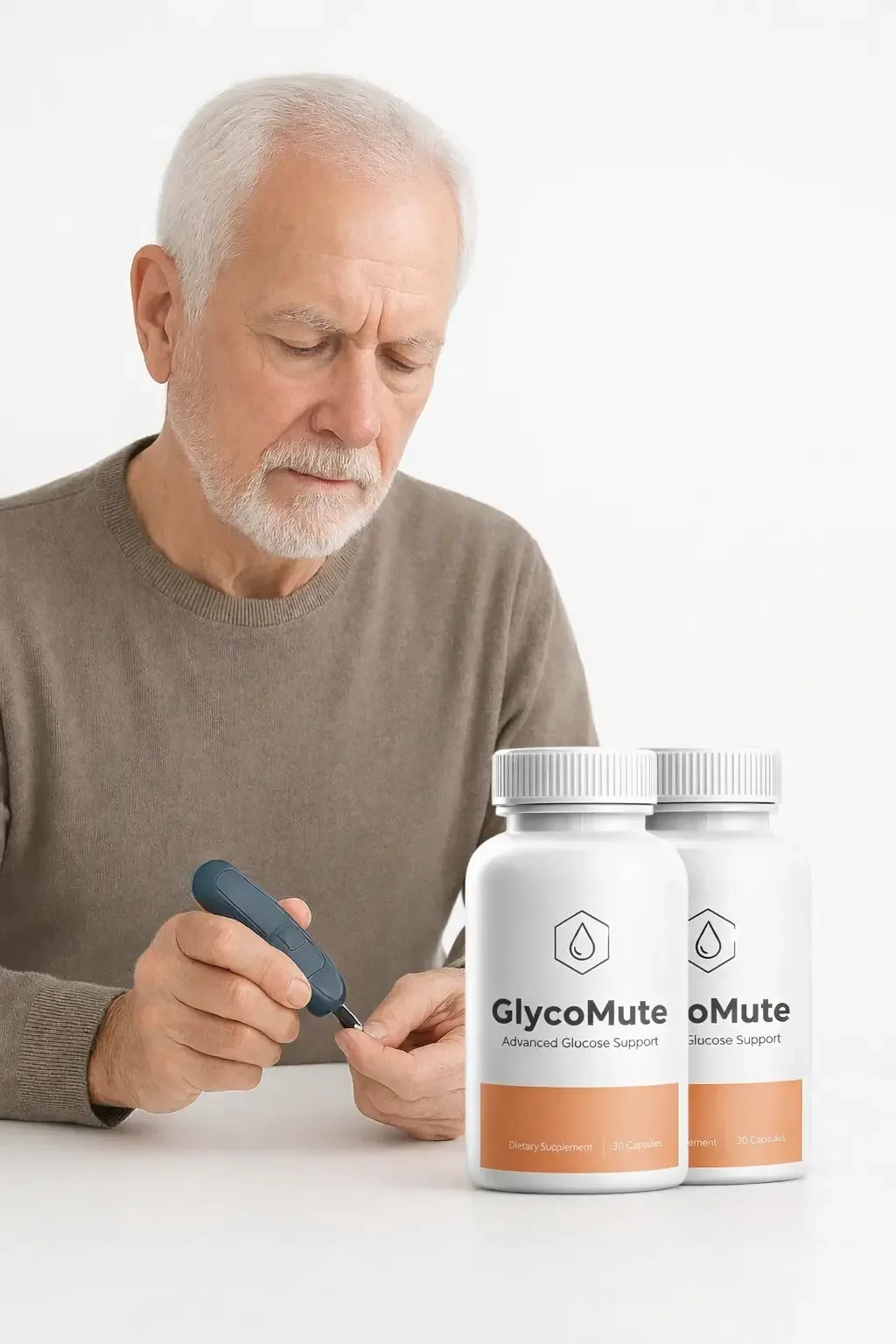 Glycomute supplement bottle