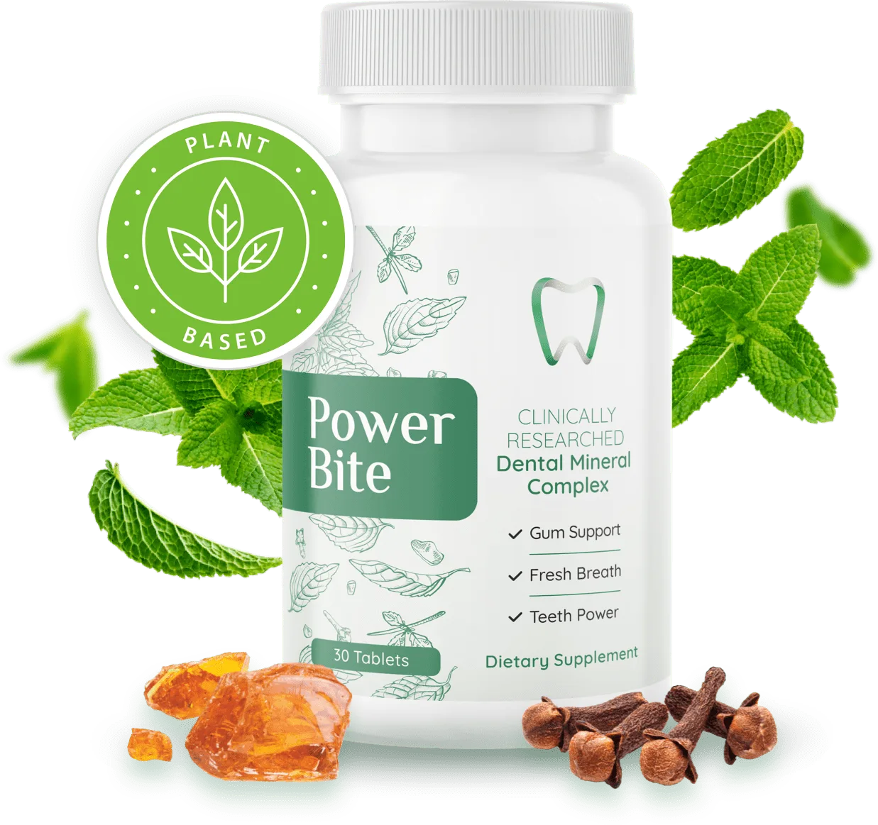 Powerbite supplement bottle